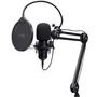 Trust Gaming GXT 270 Emita II+ Micrófono USB Condensador Cardioide para Streaming, Podcast y Gaming con Brazo Ajustable - Negro - Ref. 25770